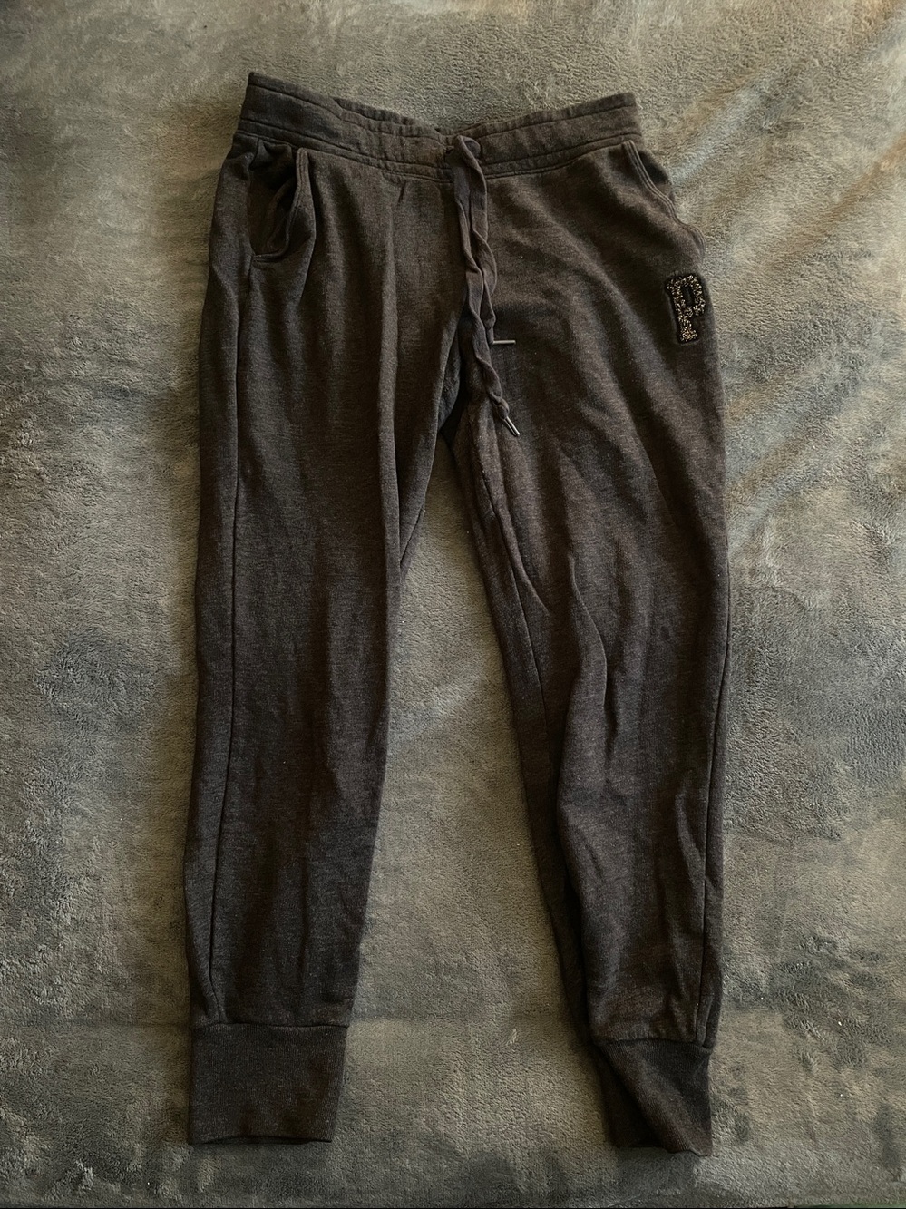 PINK Victoria's Secret Charcoal Joggers Polyester